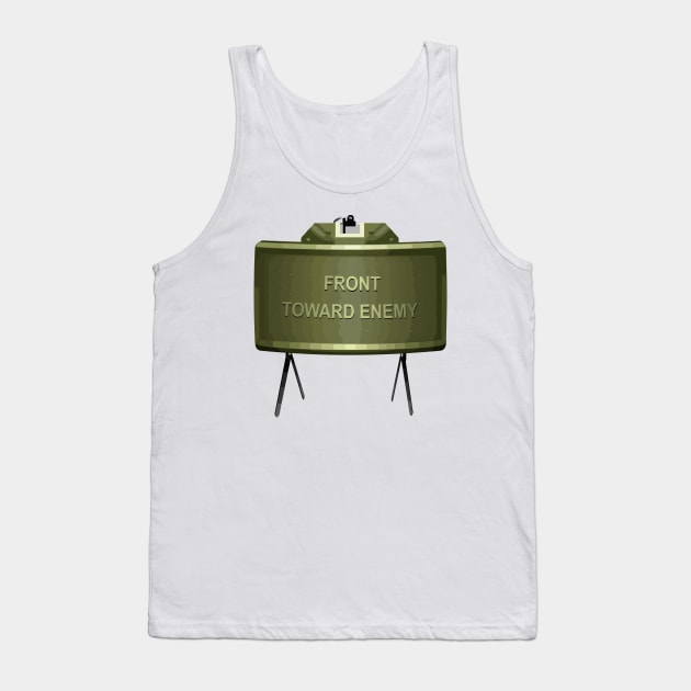 Front Toward Enemy Distressed Claymore Mine Military Tank Top by Arrow